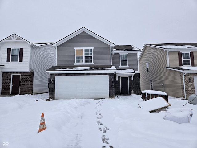 view of property with a garage