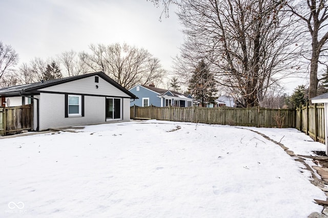 view of snowy yard