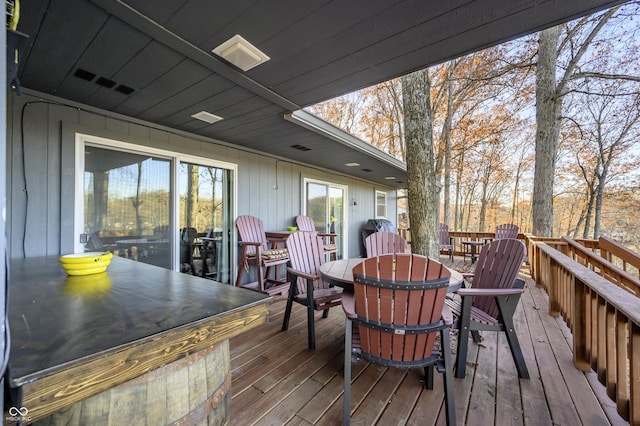 view of wooden deck