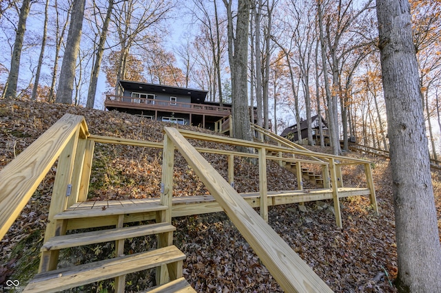 view of wooden deck