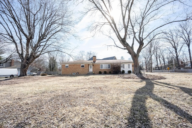 view of single story home