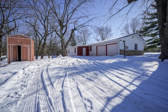 view of snowy yard