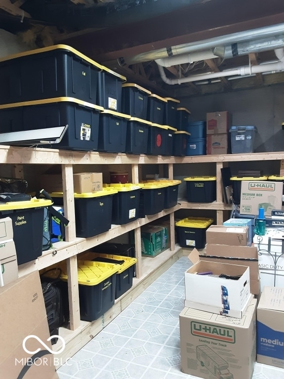 view of storage room