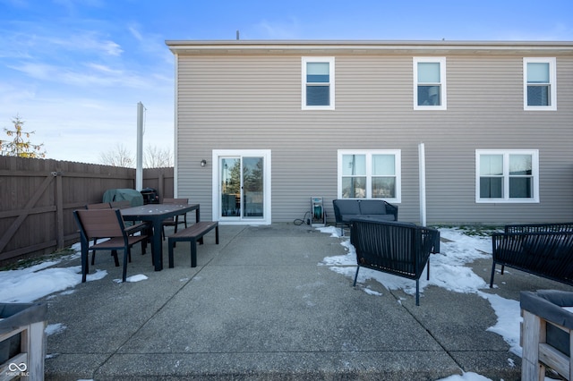 rear view of property with a patio