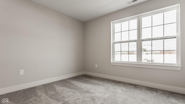 view of carpeted spare room