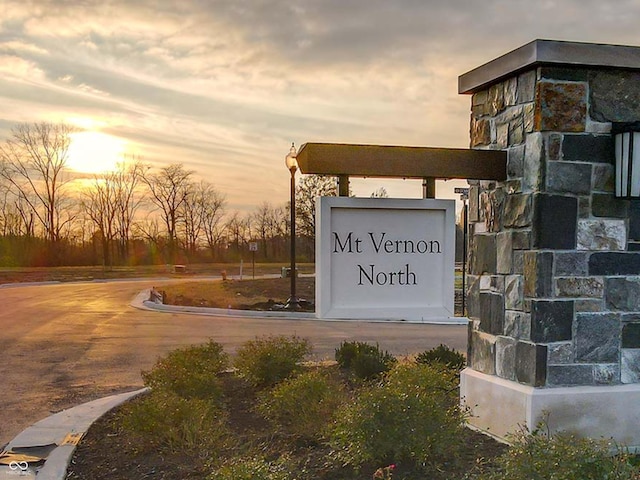 view of community sign