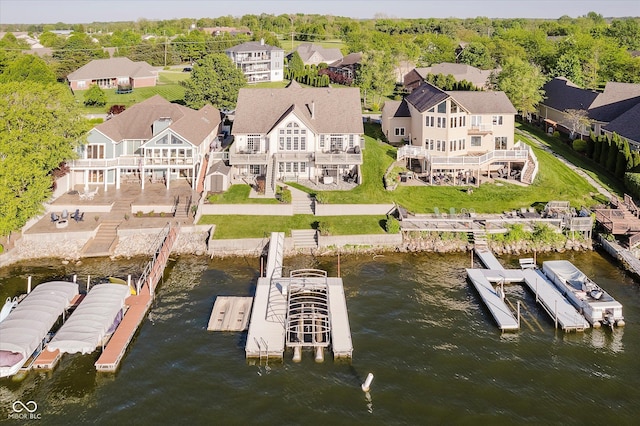 3150 Beach Blvd, Cicero, IN 46034 - dock area featuring a residential view and a deck with water view
