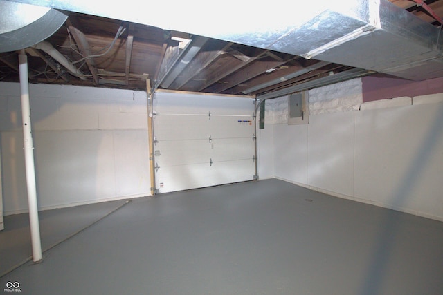 garage featuring electric panel