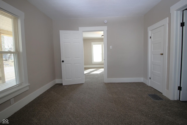 view of carpeted empty room