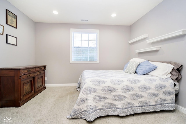 view of carpeted bedroom