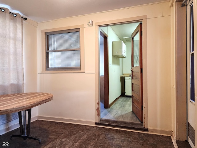 hallway with baseboards