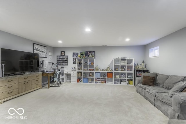 view of carpeted living room