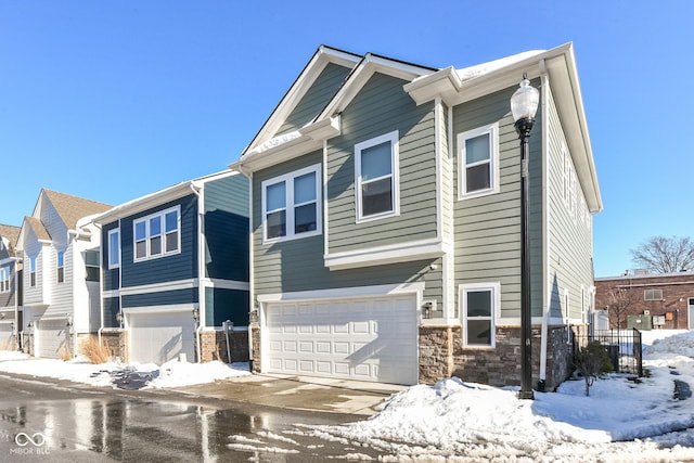 view of front of house featuring a garage