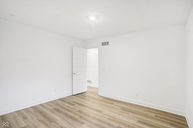 empty room featuring light wood-type flooring