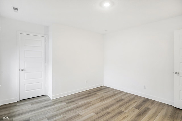 empty room featuring light hardwood / wood-style flooring