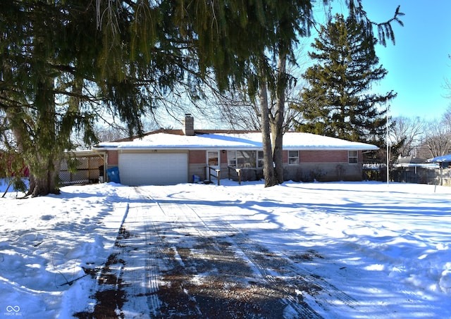 view of front facade with a garage