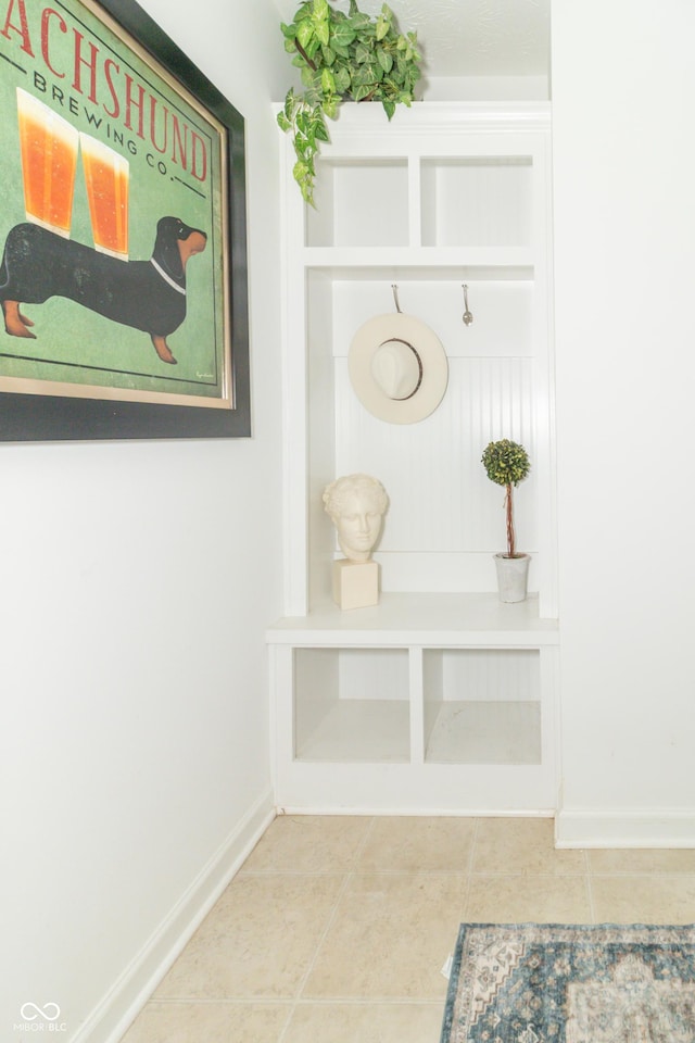 1226 Arlington Dr, Greenfield, IN 46140 - mudroom with tile patterned flooring and baseboards