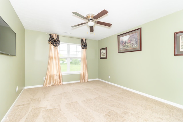 1226 Arlington Dr, Greenfield, IN 46140 - carpeted empty room with ceiling fan and baseboards