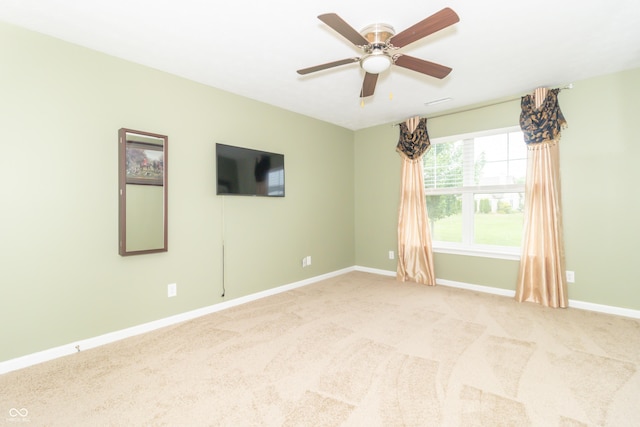 1226 Arlington Dr, Greenfield, IN 46140 - unfurnished room featuring ceiling fan and light colored carpet