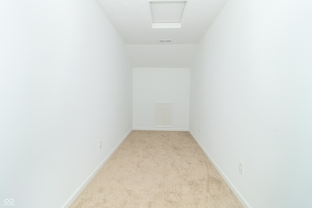 1226 Arlington Dr, Greenfield, IN 46140 - interior space featuring light carpet and attic access