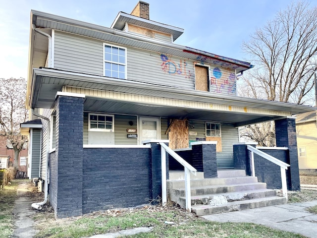 view of front of house with a porch