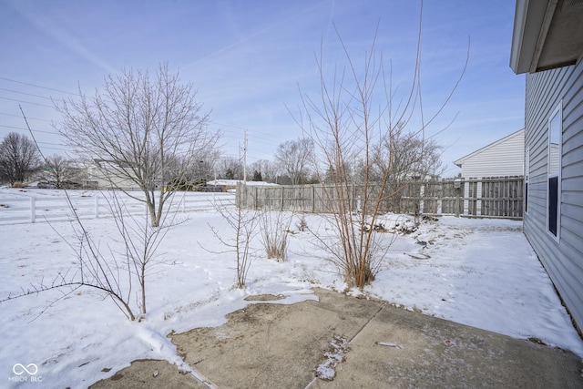 view of snowy yard