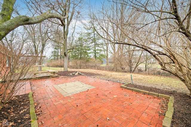 view of patio featuring a fenced backyard