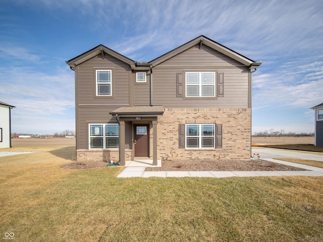 7872 Magnolia St, New Palestine, IN 46163 - view of front of home with brick siding and a front lawn