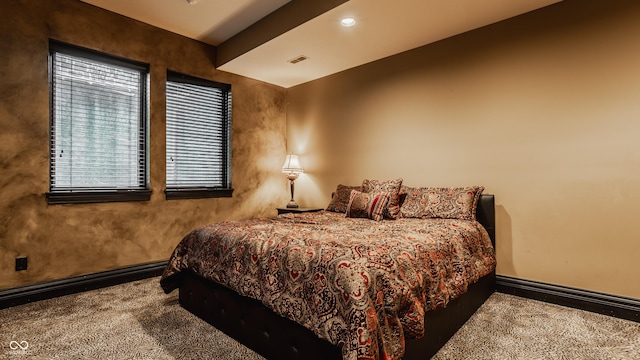 view of carpeted bedroom