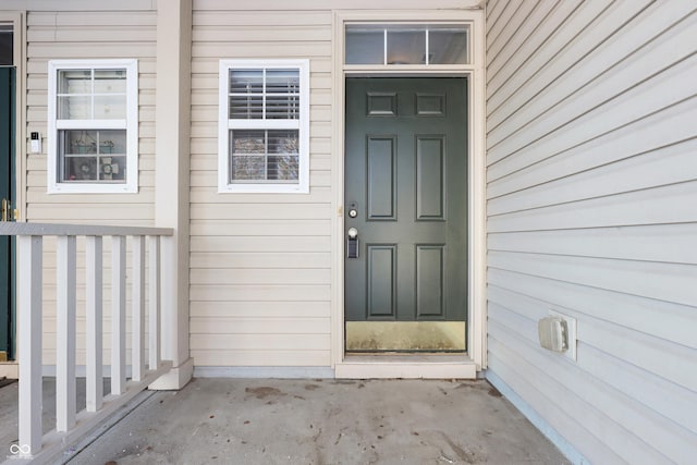 view of doorway to property