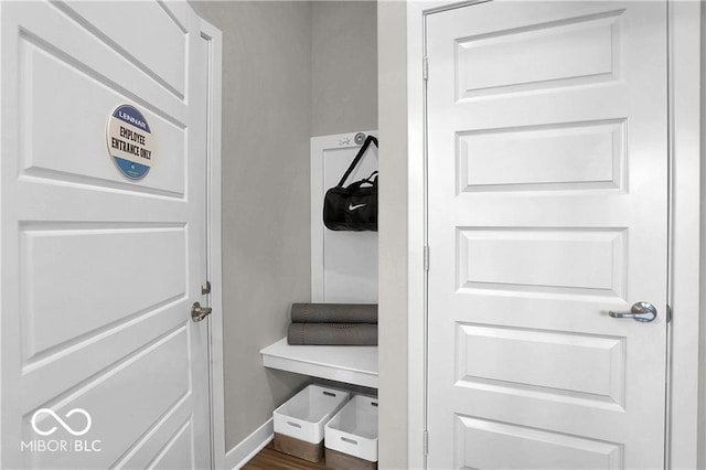 mudroom with baseboards