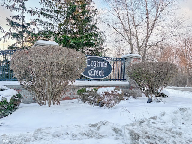 view of community sign