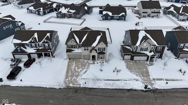 view of snowy aerial view