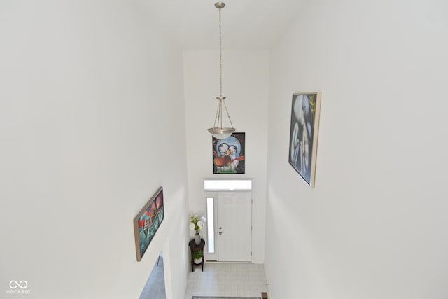 foyer with a high ceiling