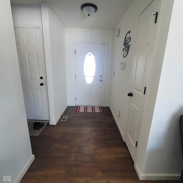 entryway featuring dark hardwood / wood-style floors