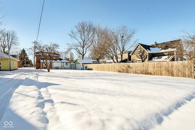 view of snowy yard