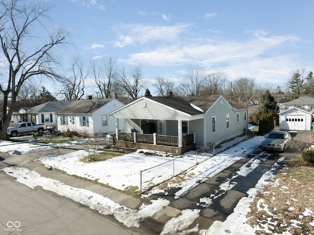 view of front of property with a porch