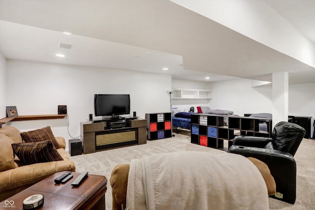 view of carpeted living room