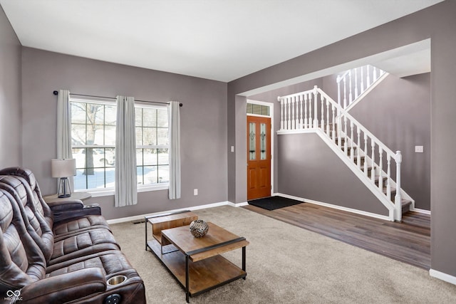 view of carpeted living room