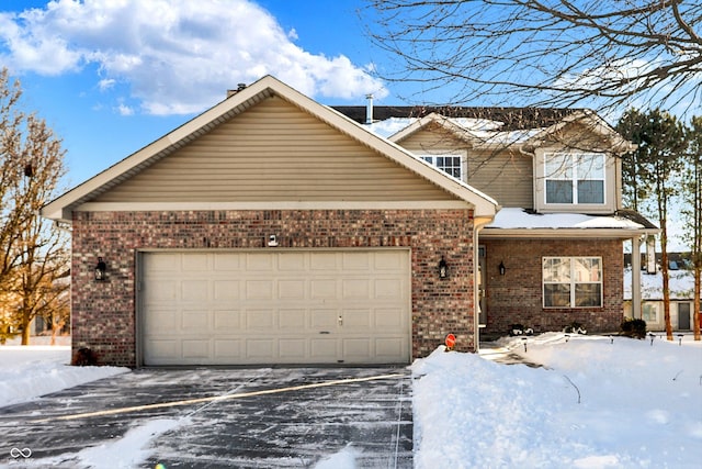 view of property featuring a garage