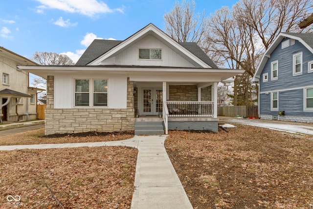 bungalow-style home with a porch