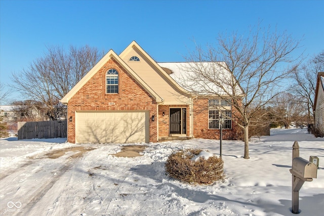 front of property featuring a garage