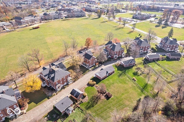 drone / aerial view with a rural view