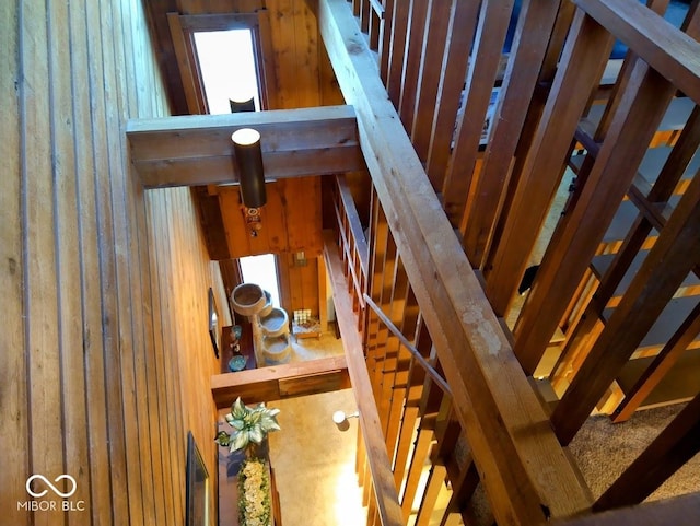 view of stairs