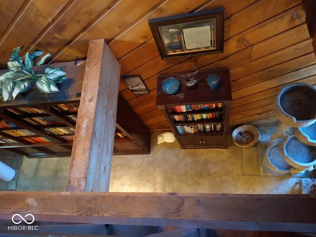 details with wooden ceiling