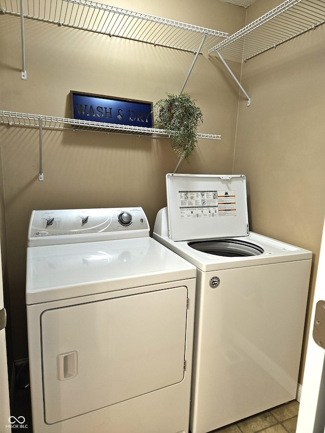 laundry room featuring washer and dryer