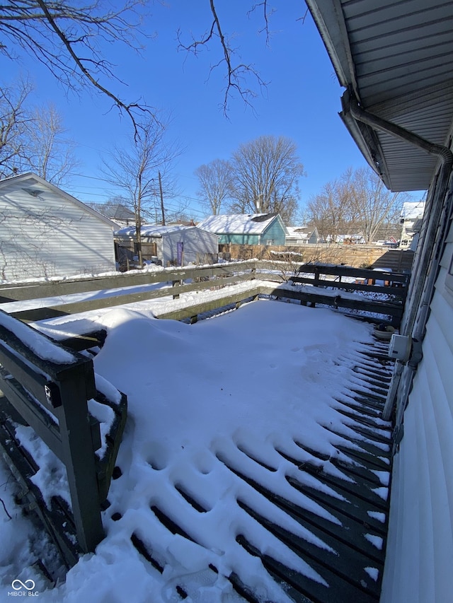 view of snowy yard