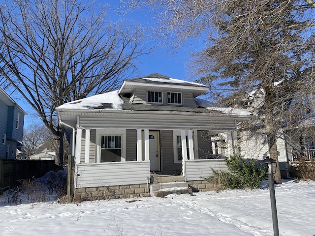 bungalow-style house featuring a porch