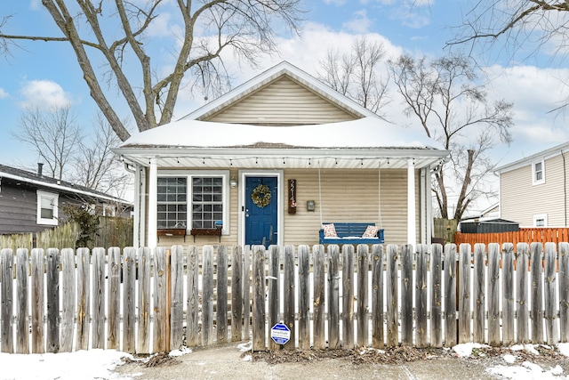 bungalow-style house with a porch