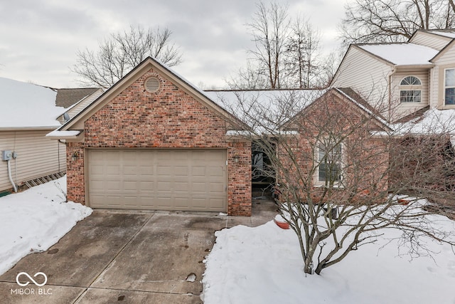 view of property featuring a garage